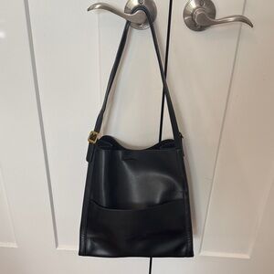 Antik Kraft “Sadie” Black Vegan Leather Shoulder Tote